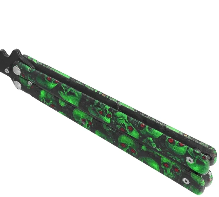 pol_pl_Noz-motylkowy-Third-Decor-Habitat-Balisong-K3102V-Practice-Fan-Knife-Non-Cutting-Green-Skull-420-Non-Edging-Black-420-TH-K3102V-124372_5.webp